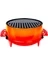 Döküm Mangal Izgara Set Döküm Demir Ø 36 cm - Turuncu